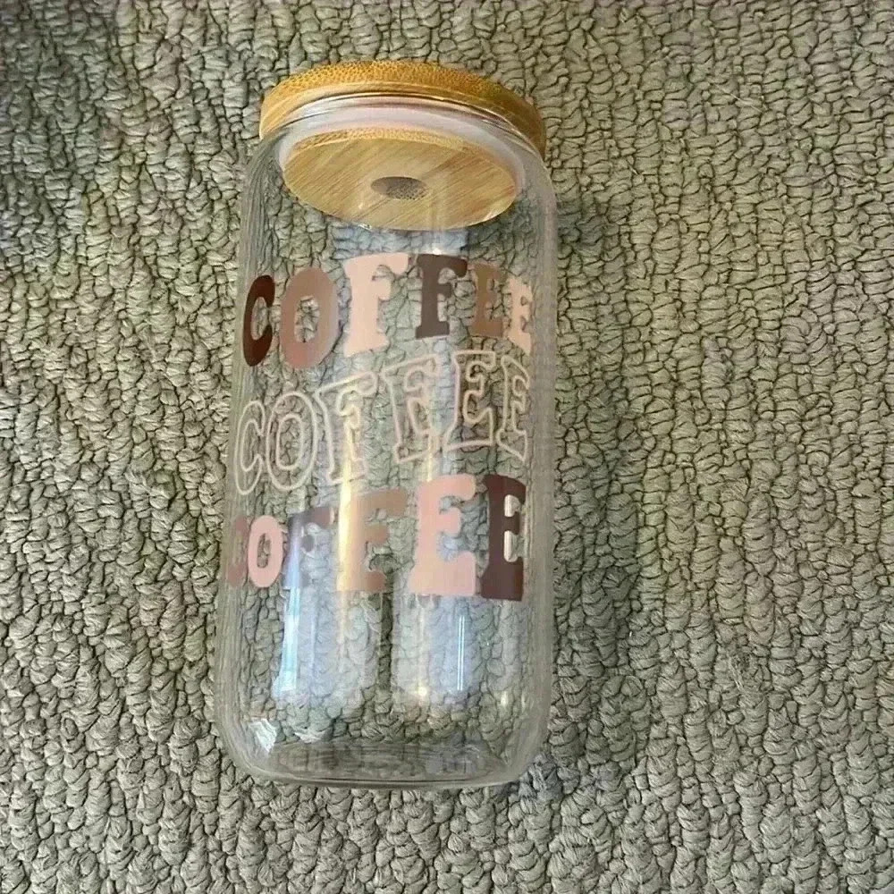 Iced coffee glass